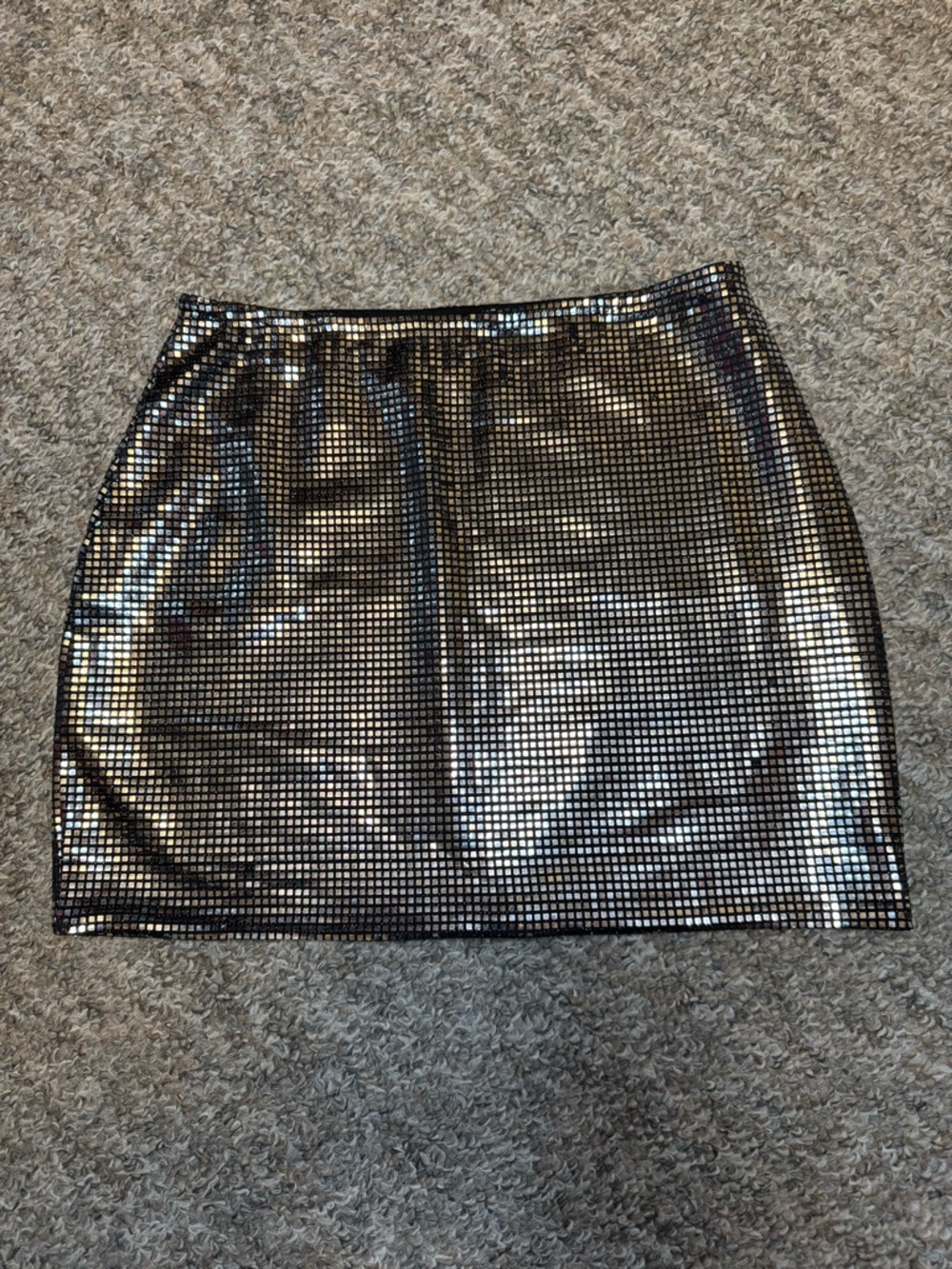 Princess Polly Metallic Black Mini Skirt